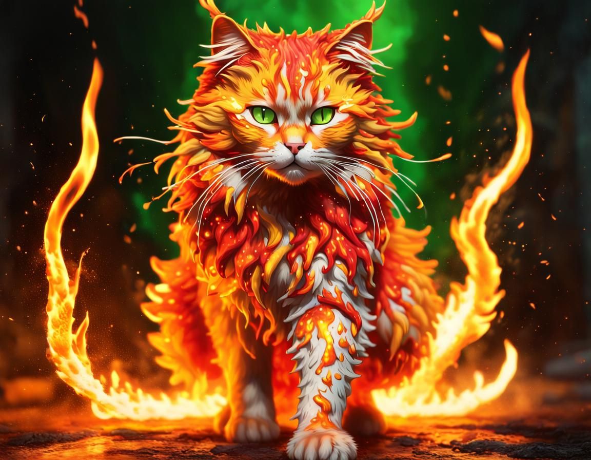 The cat who plays with fire