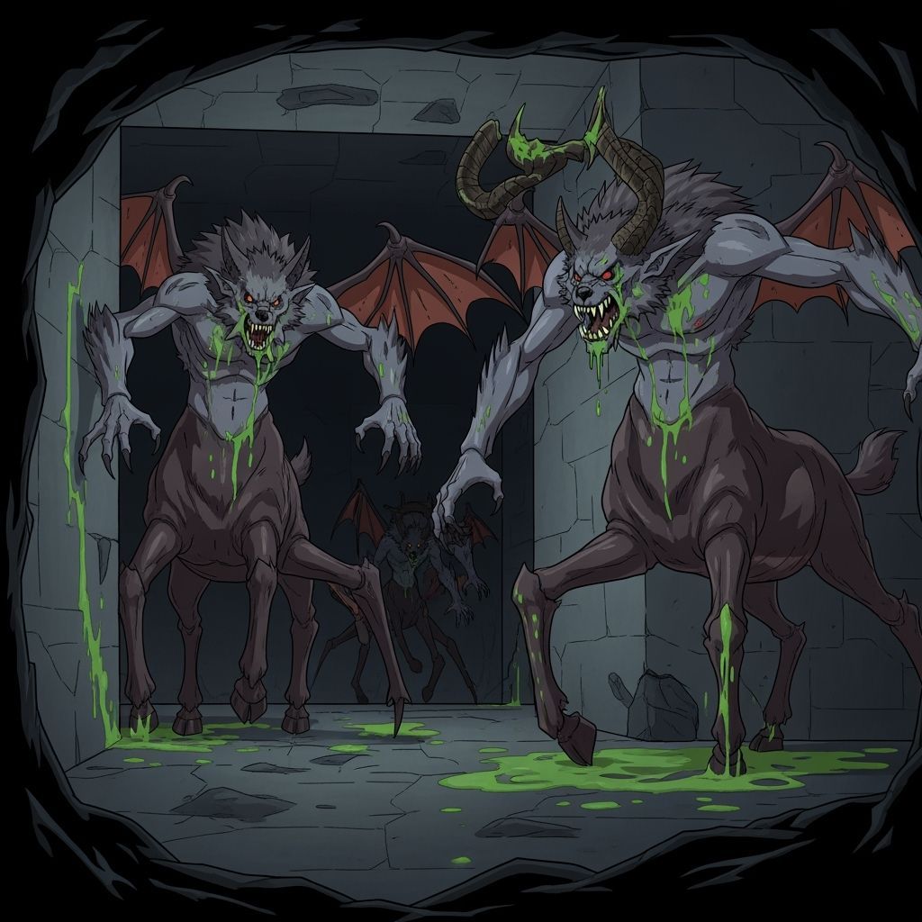 Dire Cademtrolls With Insectoid Features Crawl Underground