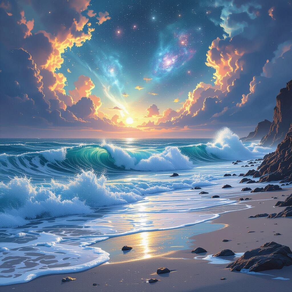 Cosmic Ocean Waves on Shores of Infinity