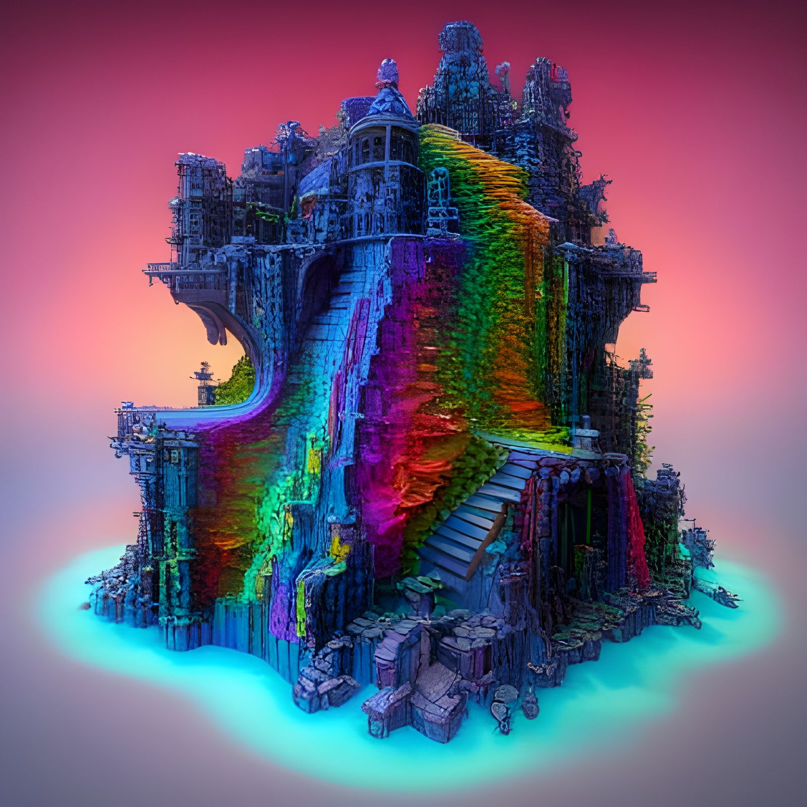 Ethereal Liquid Metal Crystallization in 3D