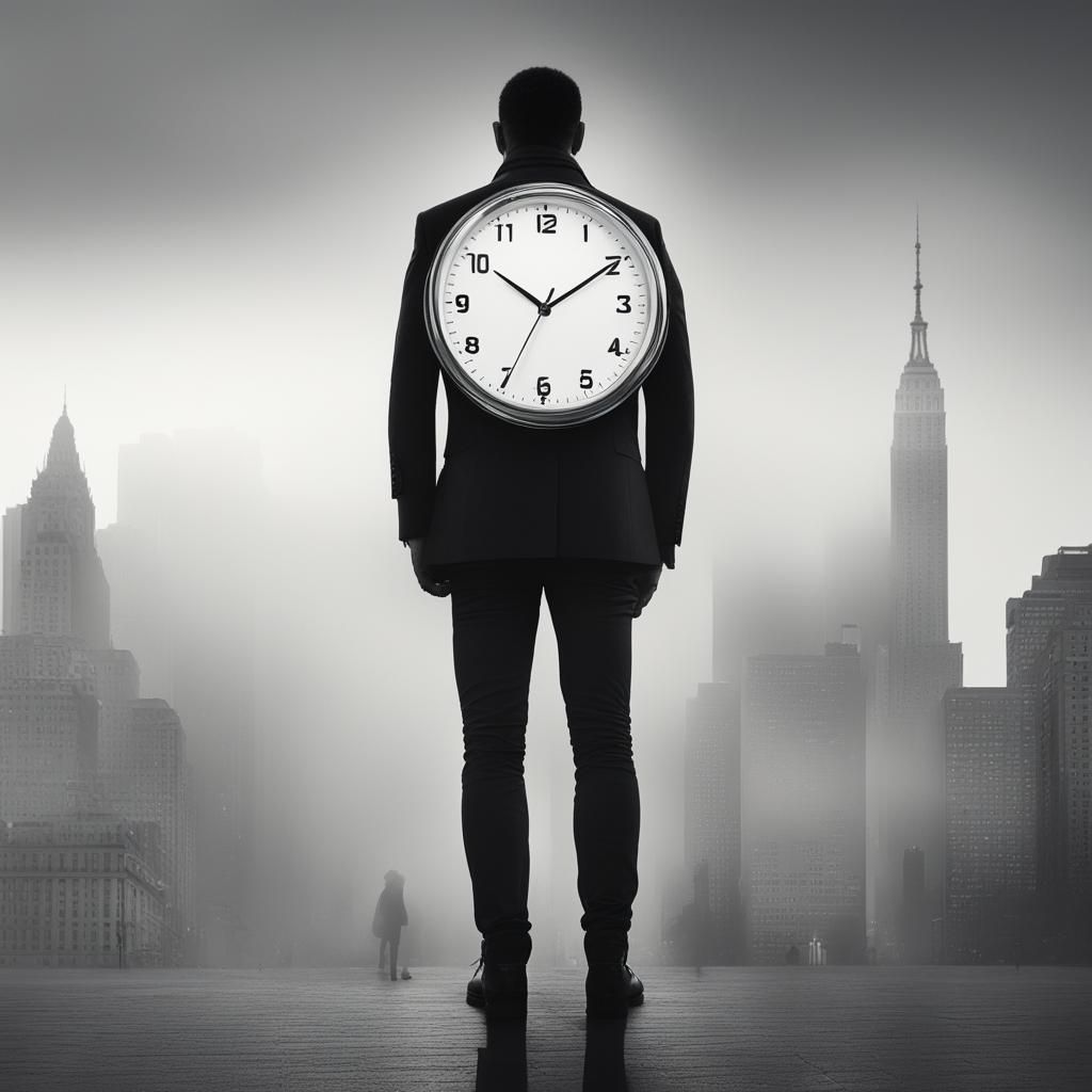 Gigantic Wristwatch Reveals New York in Fog