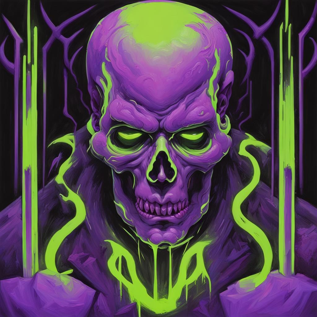 Sinister Neon Purple Soul by Rutkowski