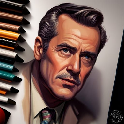 Ward Cleaver Portrait in Hyperdetailed Style