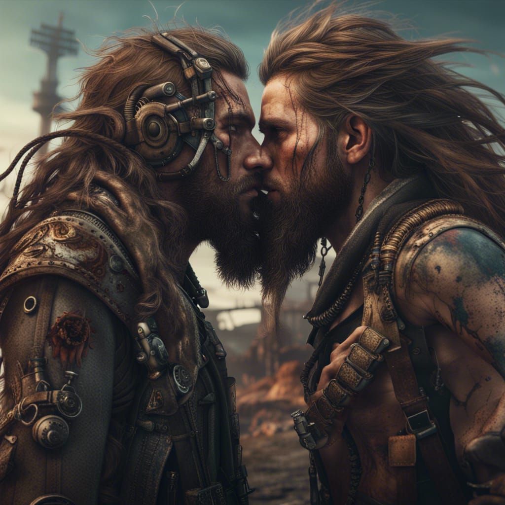 Post-Apocalyptic Kiss: Detailed Matte Painting in 8K