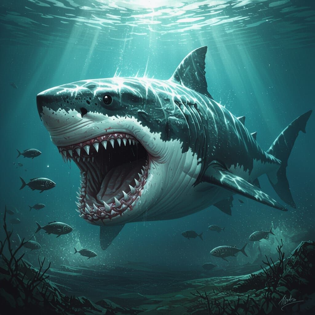 Monstrous Shark Piranha Hybrid From Murky Depths