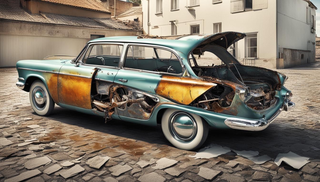 Half Rotten, Half New Car: Stunning Visual