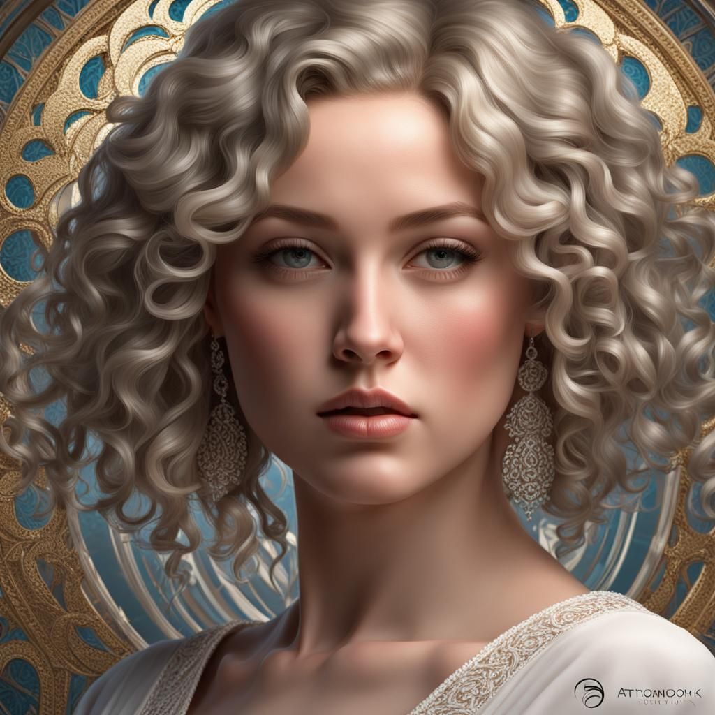 Detailed Portrait of Voluptuous Woman in Hyperdetailed Style