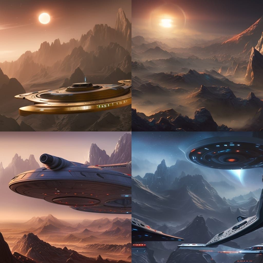 Star Trek Matte Painting in Deep Color