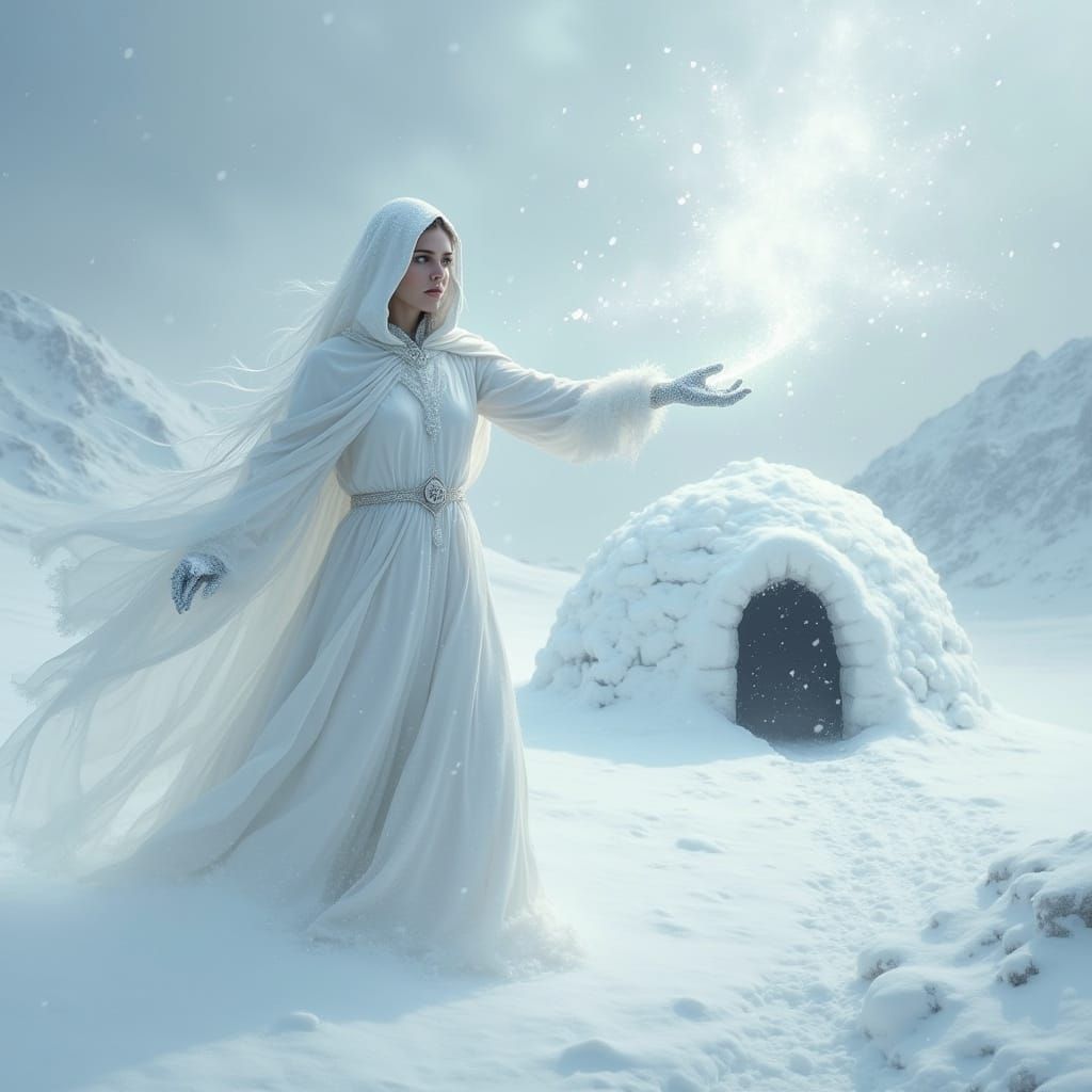 Enchantress Summons Snowstorm to Fortify Igloo