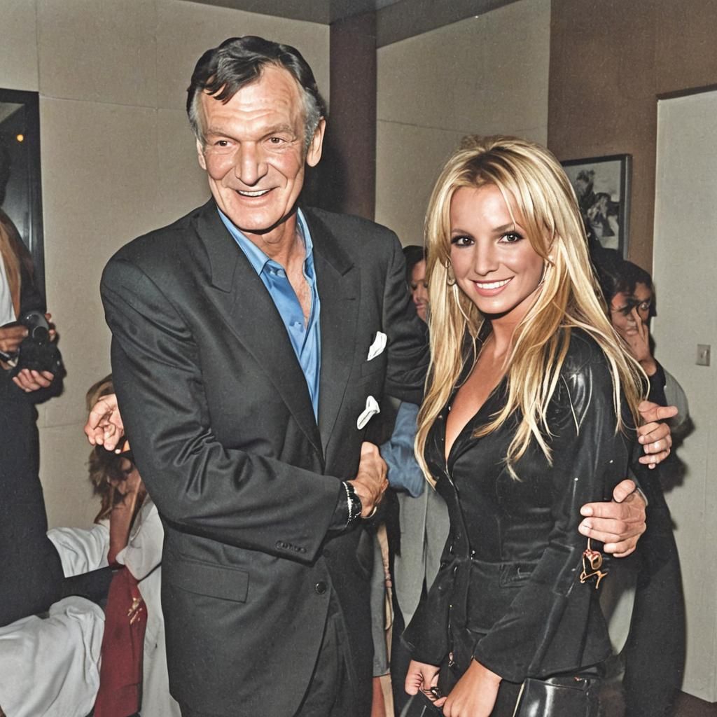 Hugh Hefner and Britney Spears