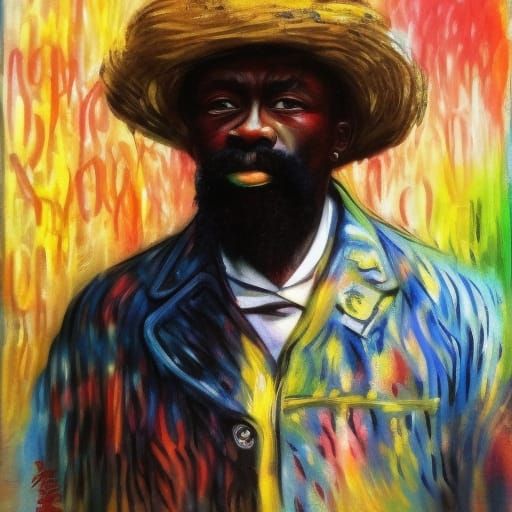 Monet /Van Gough with love in the summer time the Black people version