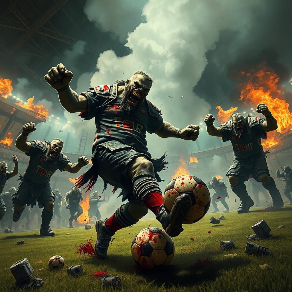 Gritty Orks in Industrial Soccer Stadium