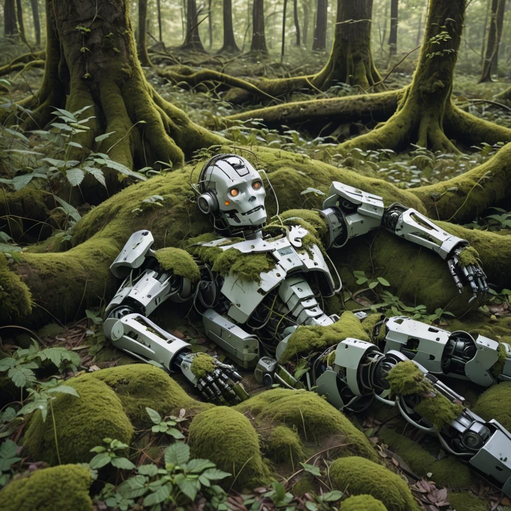 Decaying Robot in Forest