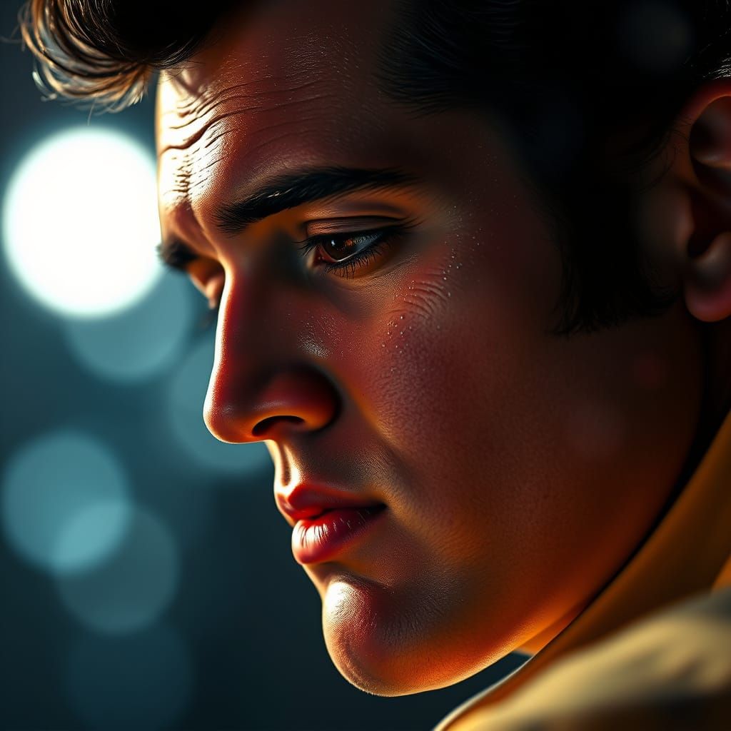 Portrait of Elvis Presley