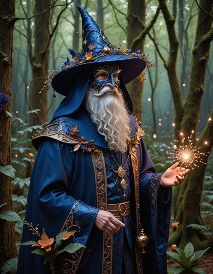 Mysterious Wizard Enchants Woodland Masquerade