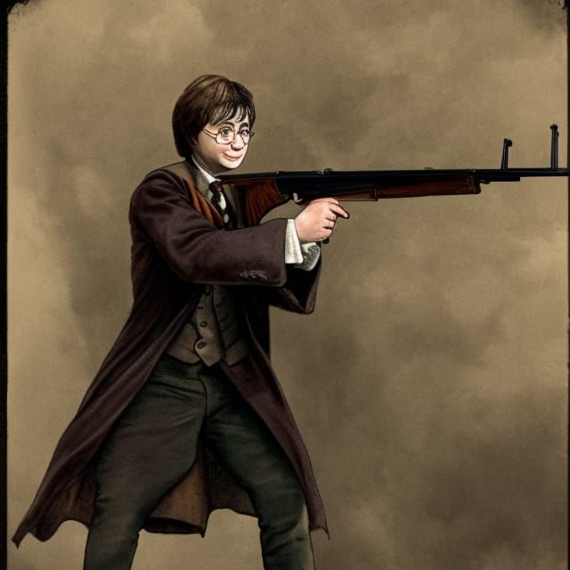 Harry Potter AK47 Confrontation with Benjamin Franklin