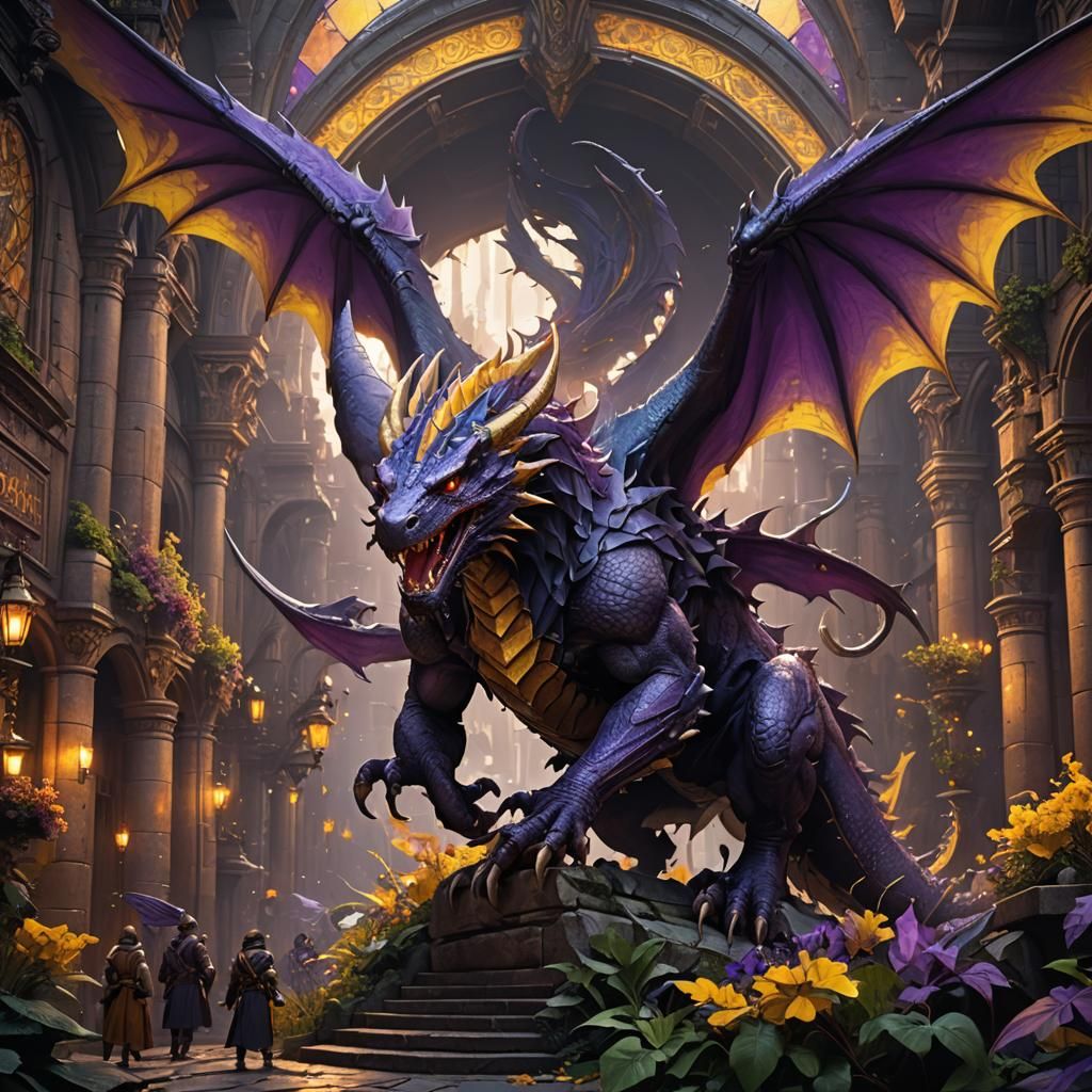 Detailed Wyvern in Dark Fantasy Concept Art