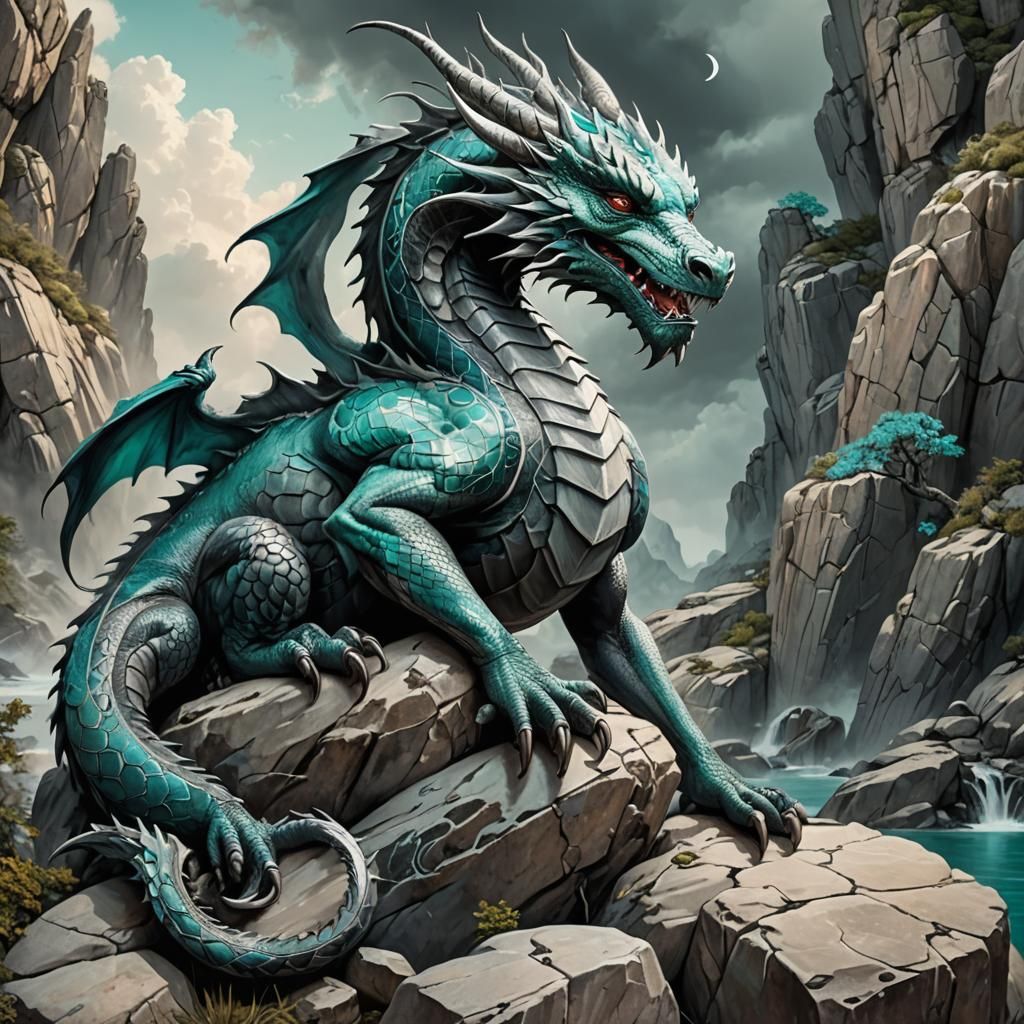 Dragon with Ying Yang Tattoo in Chinese Art