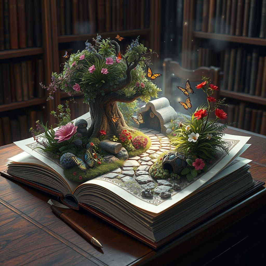 Enchanted Secret Garden Unfolds from Whimsical Book