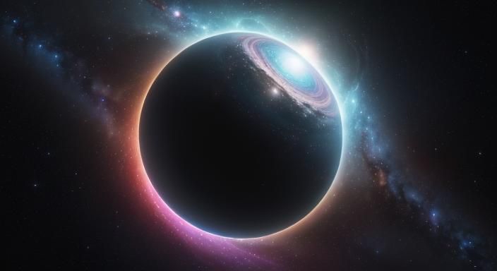 Cosmic Black Hole Portrait in Hyperrealistic Style