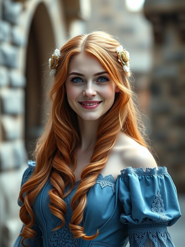 Royal Bridesmaid in Medieval Castle