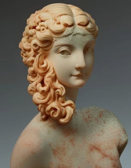 Weathered Marble Statue (Bust)