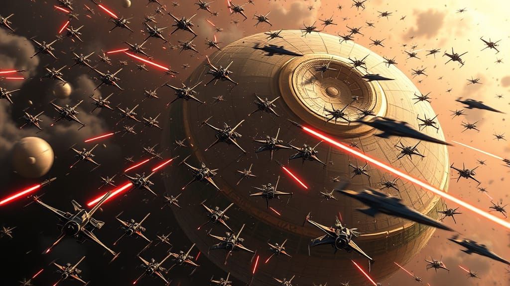 Epic Space Battle in Ultra Realistic Style