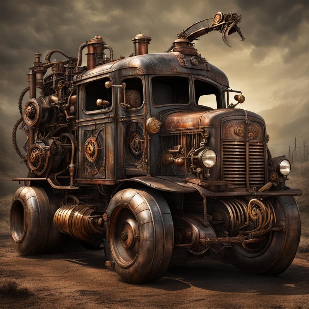 Evil Dead Truck with Steampunk Engine