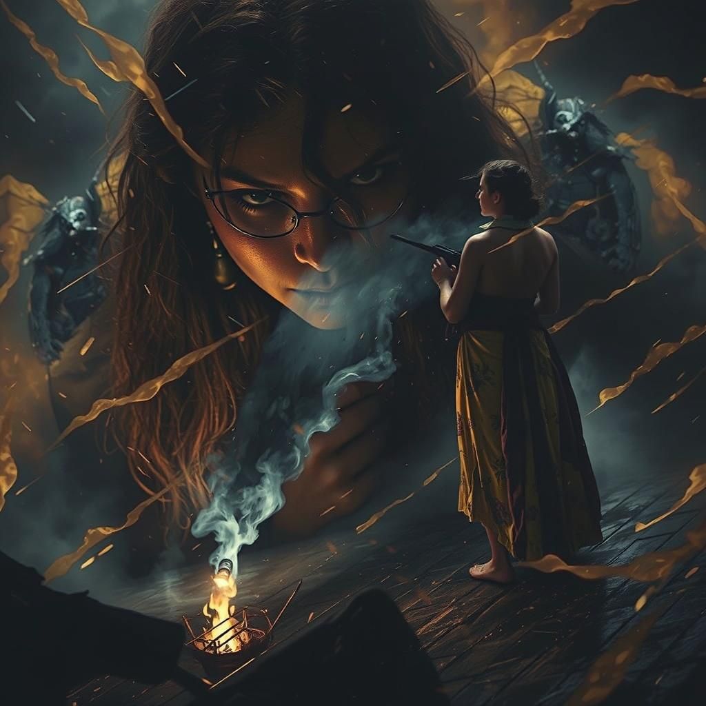 Dramatic Cinematic Film Still with Grain