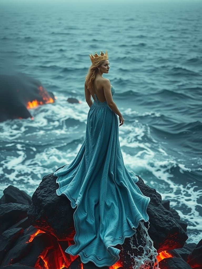 Hyper Realistic Goddess of the Fiery Tides