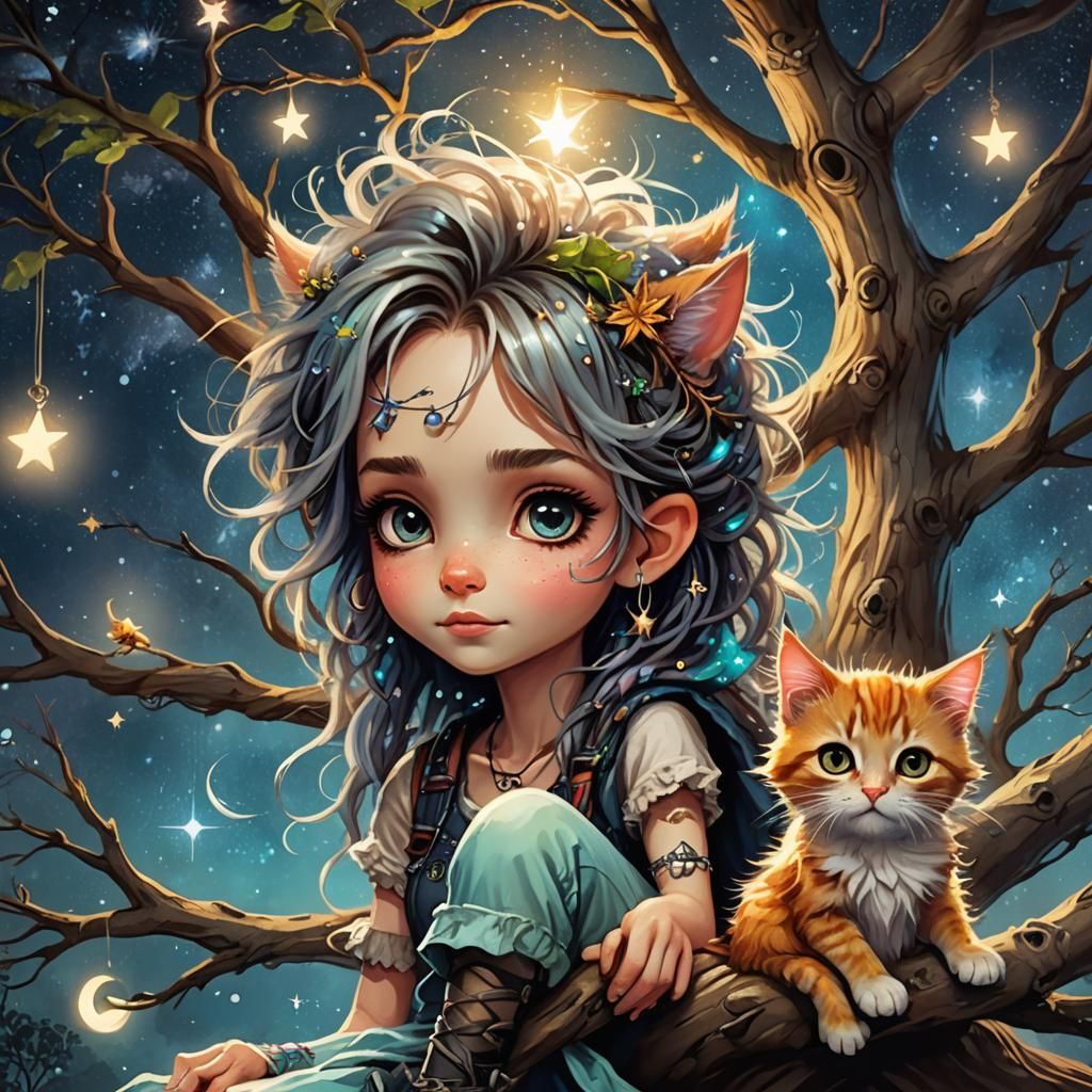 Whimsical Fairy in Mystical Tree of Life