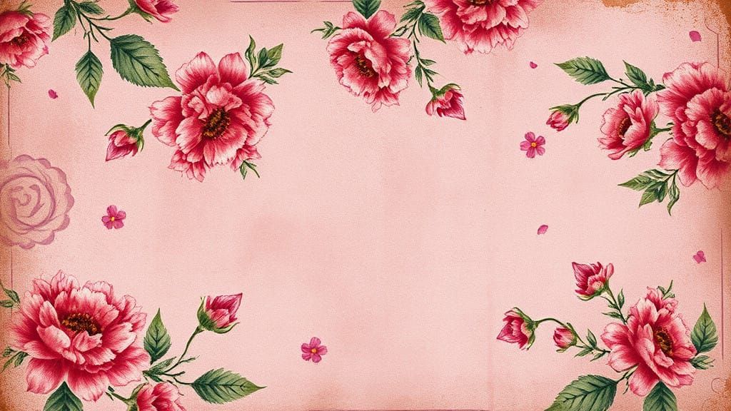 Vibrant Floral Fantasy in Shabby Vintage Style