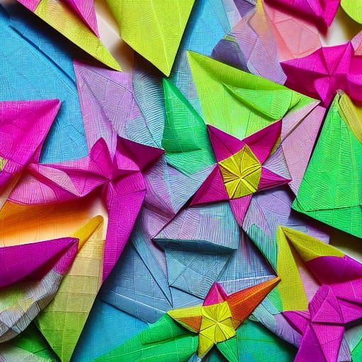 Masterfully Crafted Origami Paper Art with Delicate Textures