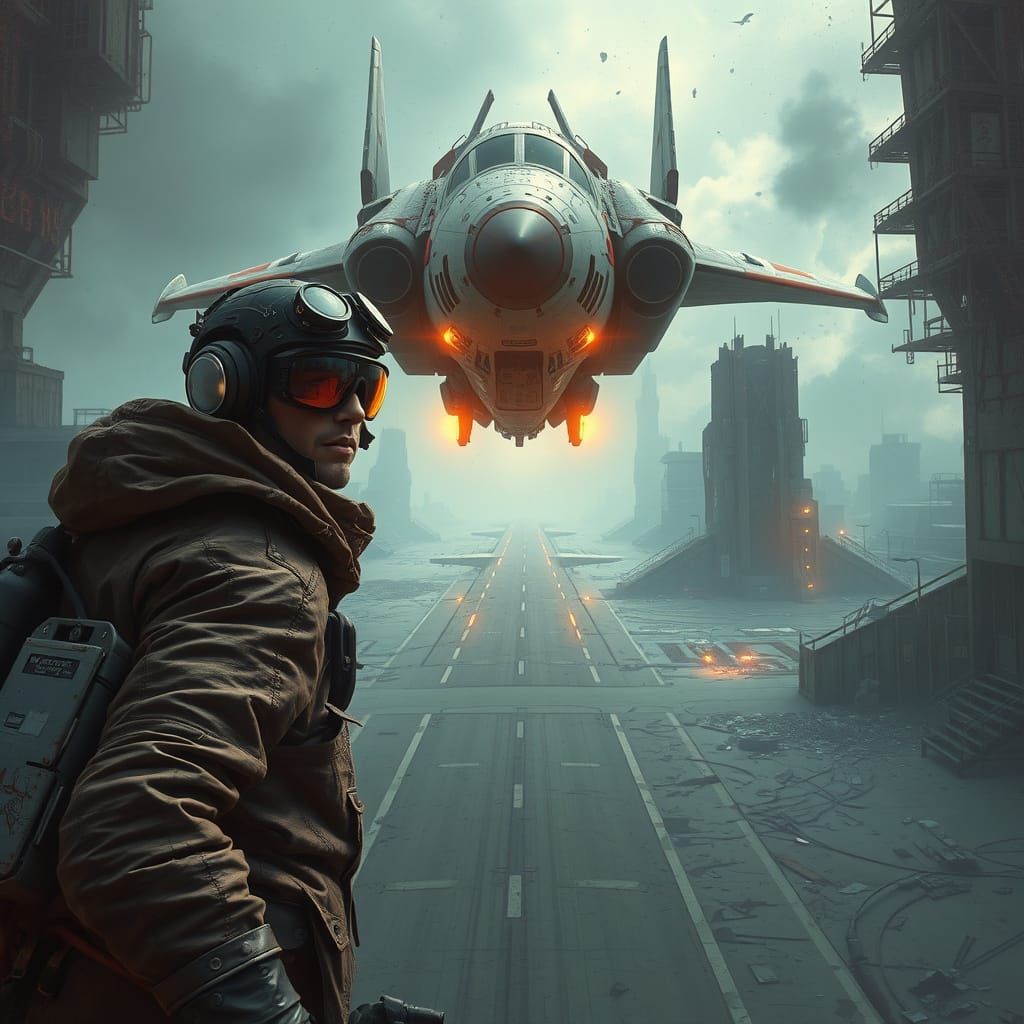 Gritty Space Pilot Navigates Damaged Shuttle to Crumbling Sp...