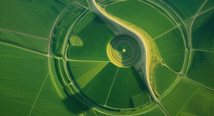 "Wiltshire, UK farmland with Crop Formations" #20