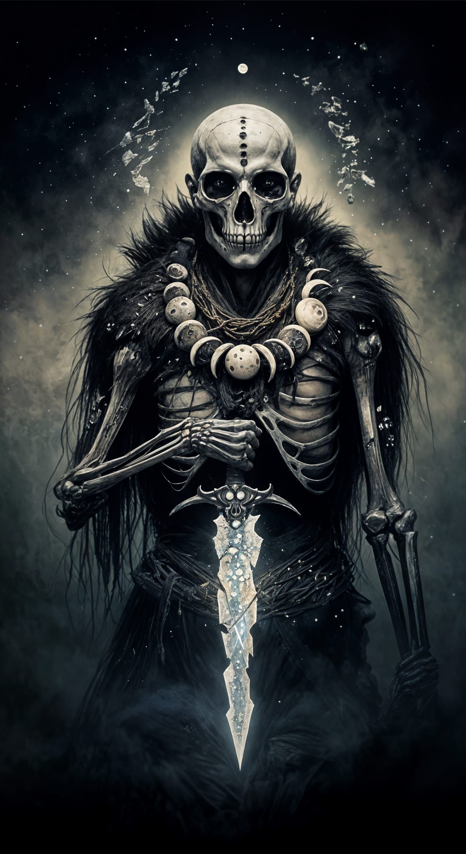 Ethereal Moon Hunter in Cosmic Expanse