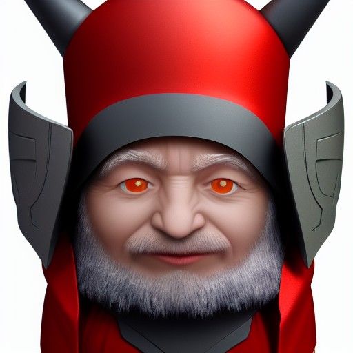 Gnome in Magneto Helmet: Detailed Matte Painting