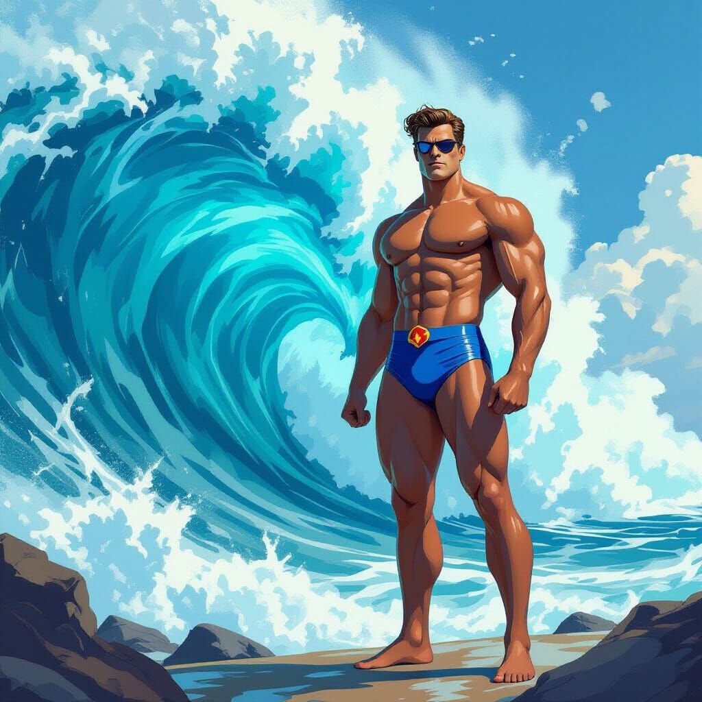 Swimming Trunk: Supervillain Conjuring a Tsunami