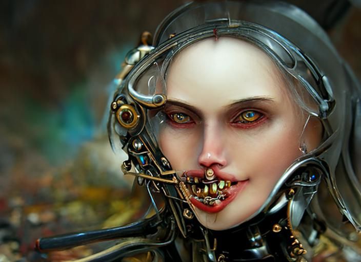 Steampunk Clockwork Vampire Portrait