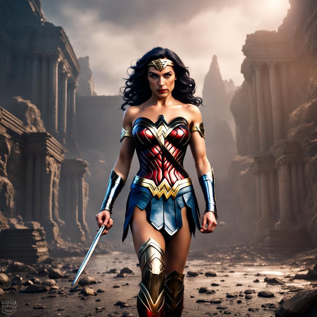 Wonder Woman Body Paint Fantasy Art