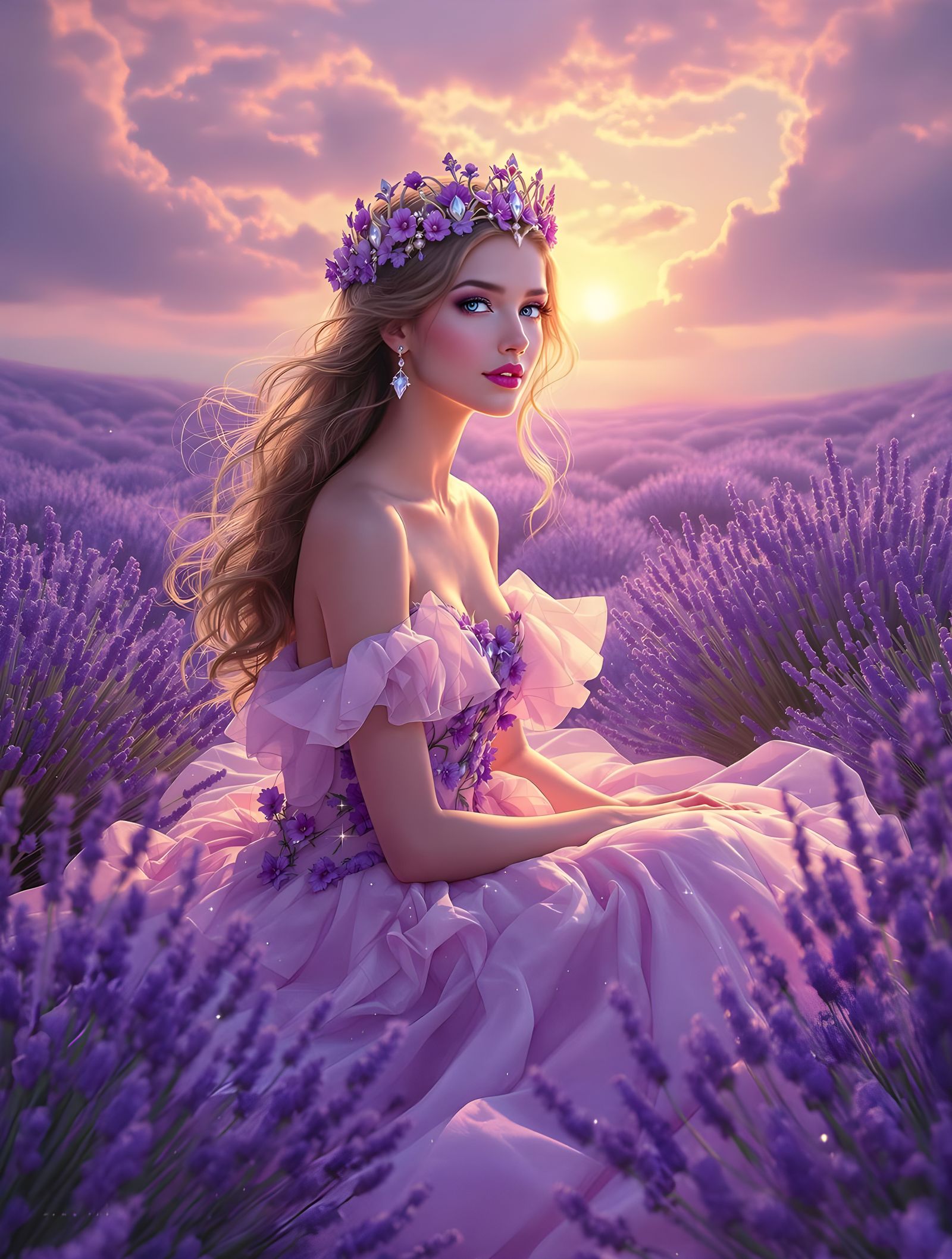 Lavender Goddess in Twilight Glory