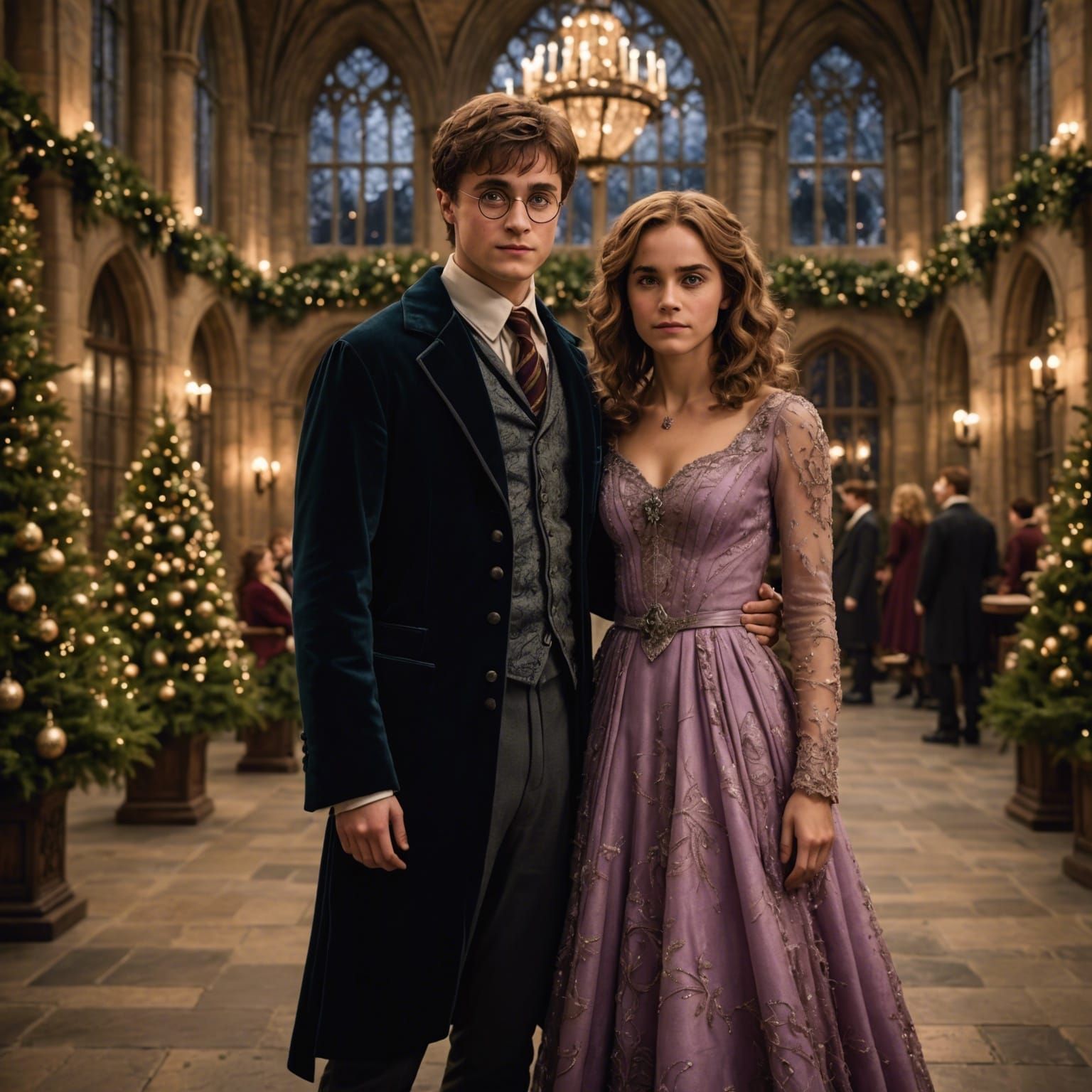 Harry Potter and Hermione Granger as a couple for the Yule B...