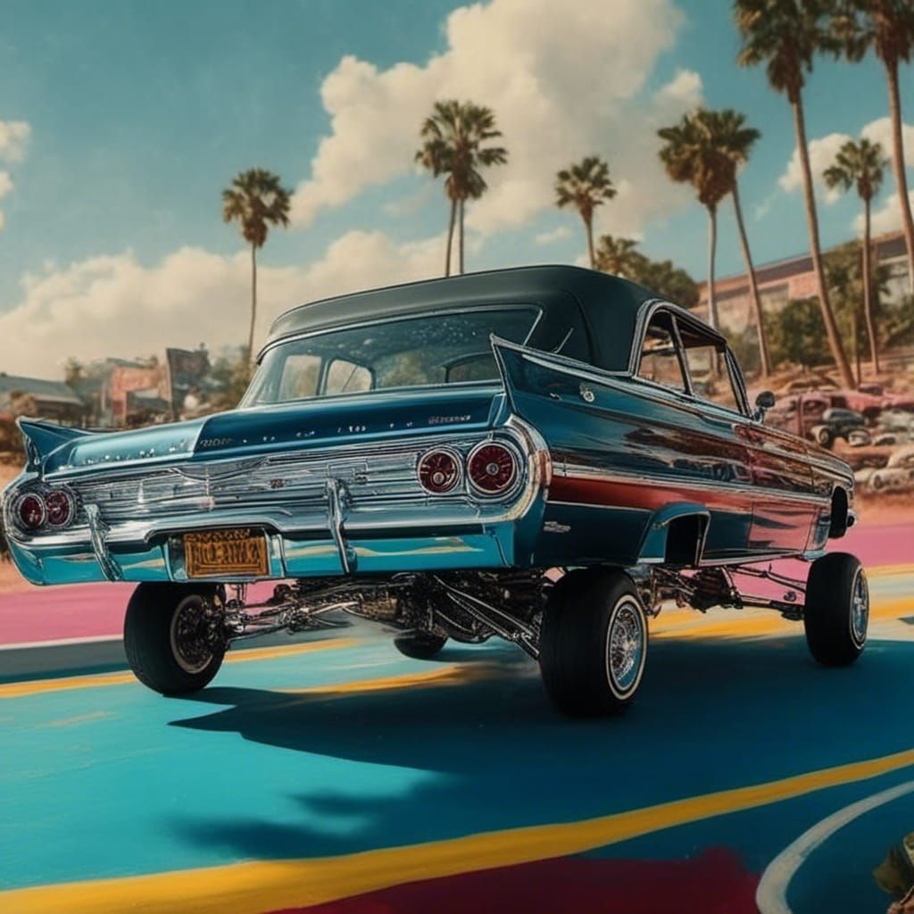 Extravagant Hopping Lowrider in Detailed Matte Painting
