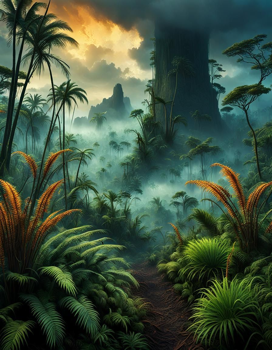 Horror Prehistoric Scene in Detailed 3D Game Art