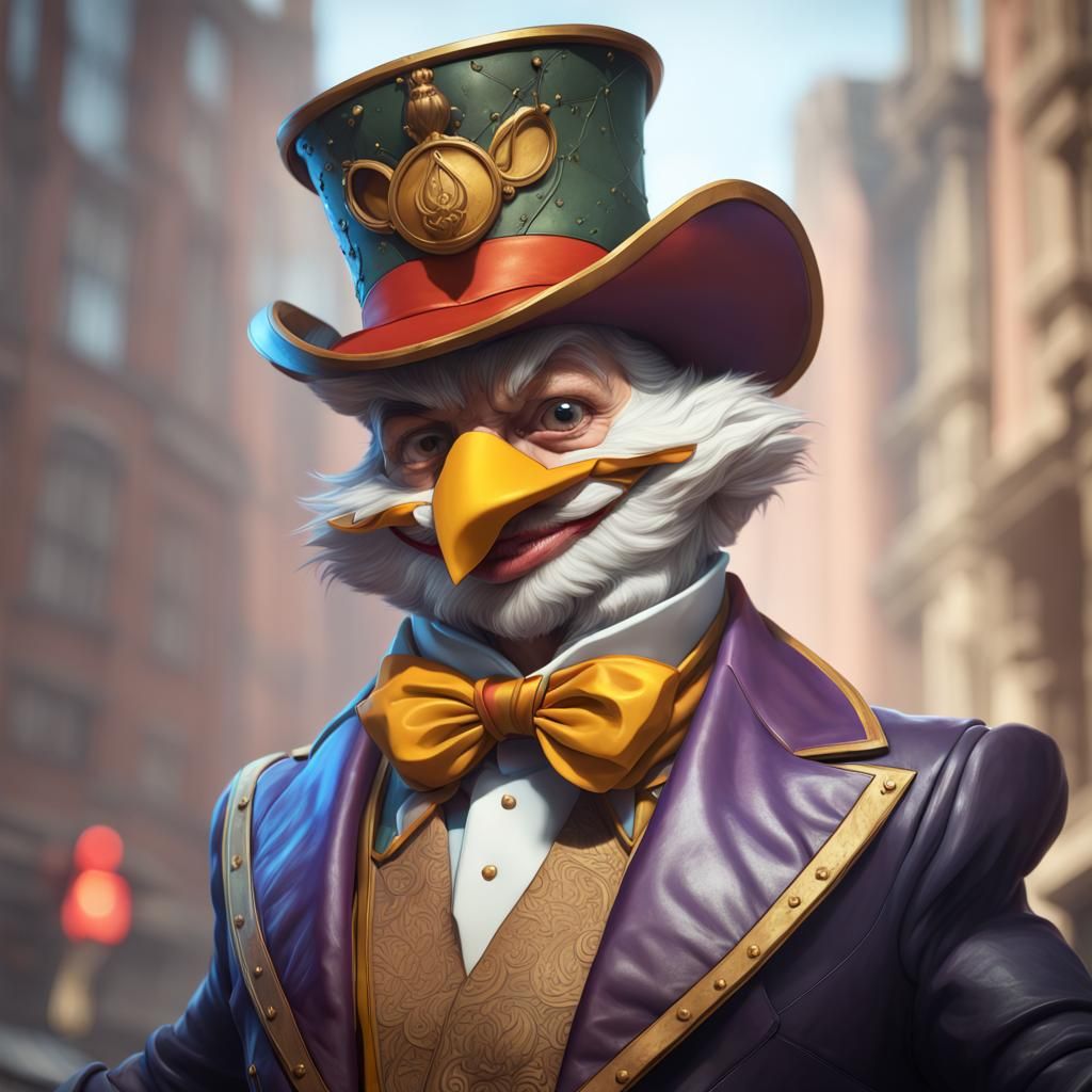 Mayor McCheese Portrait in Hyperdetailed Art Nouveau Style