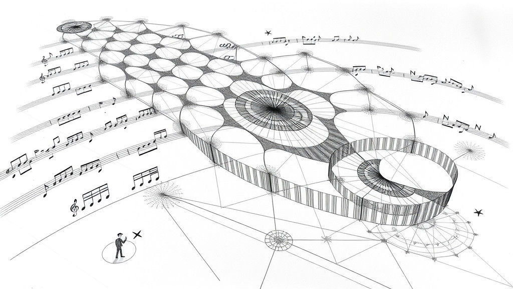 Avant-Garde Graphic Score in Black and White