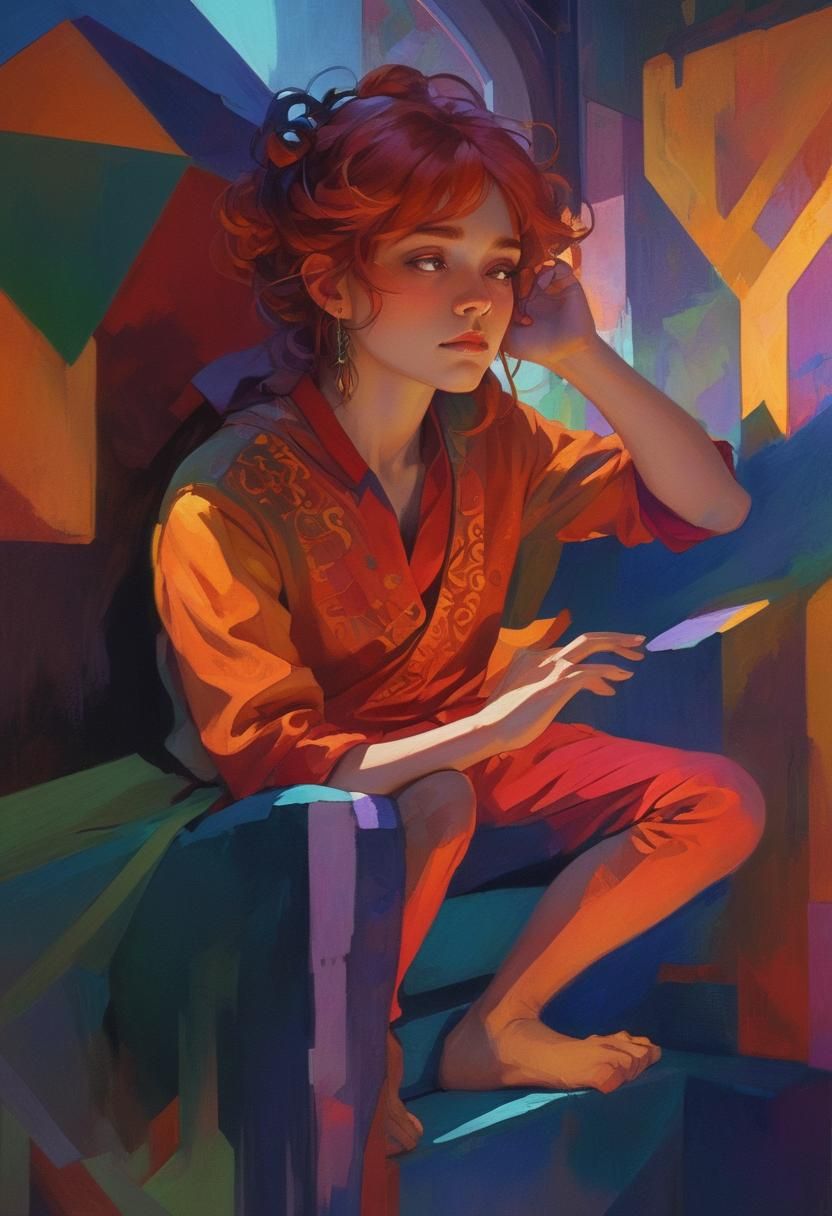 Contemplative Character in Dark Fantasy Concept Art