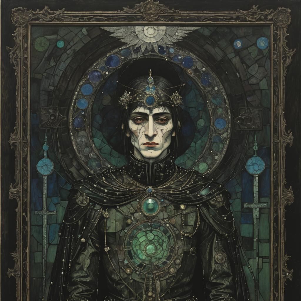 Weeping Soldier in Encaustic with Godrays