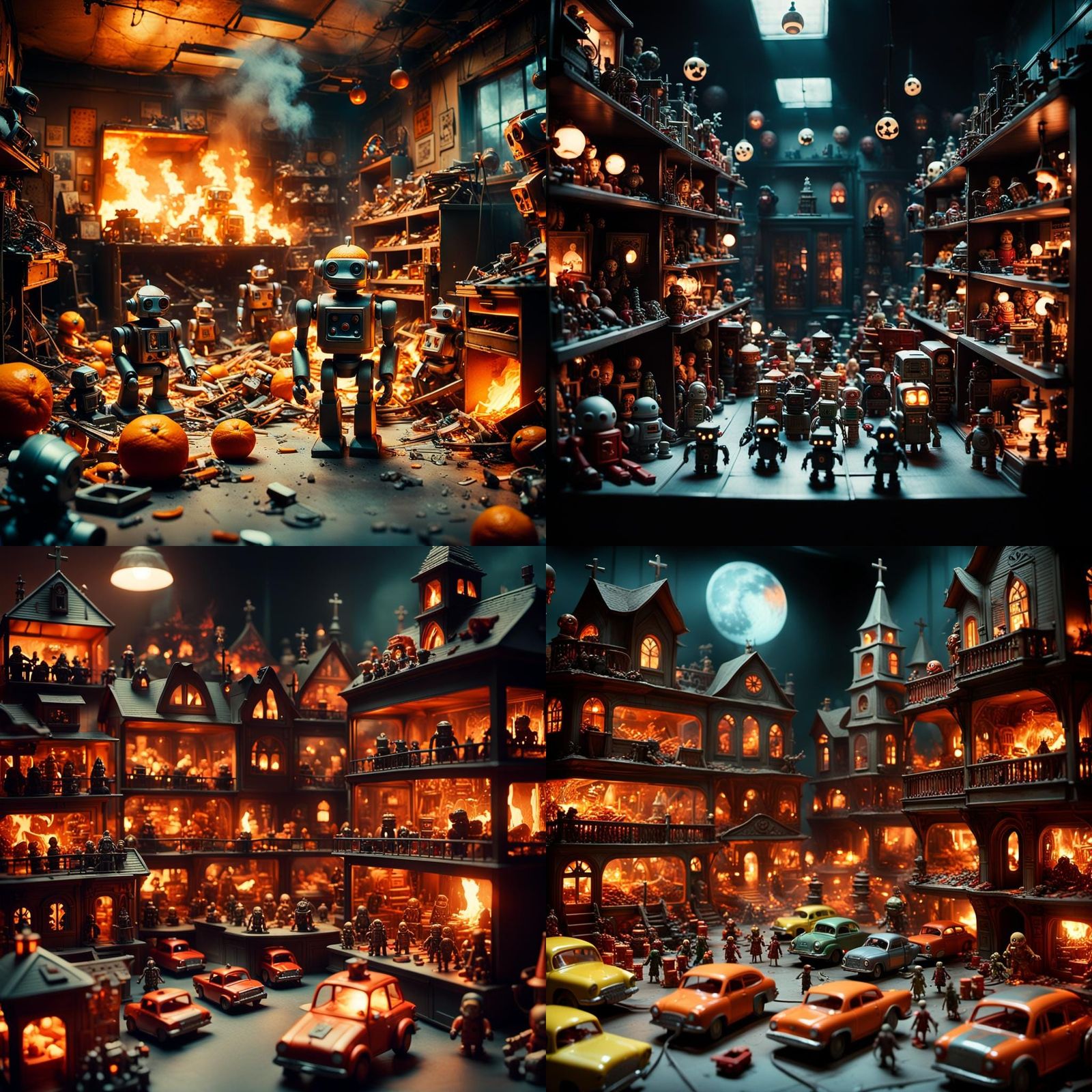 Haunted Toyshop at Night: A Cinematic Still