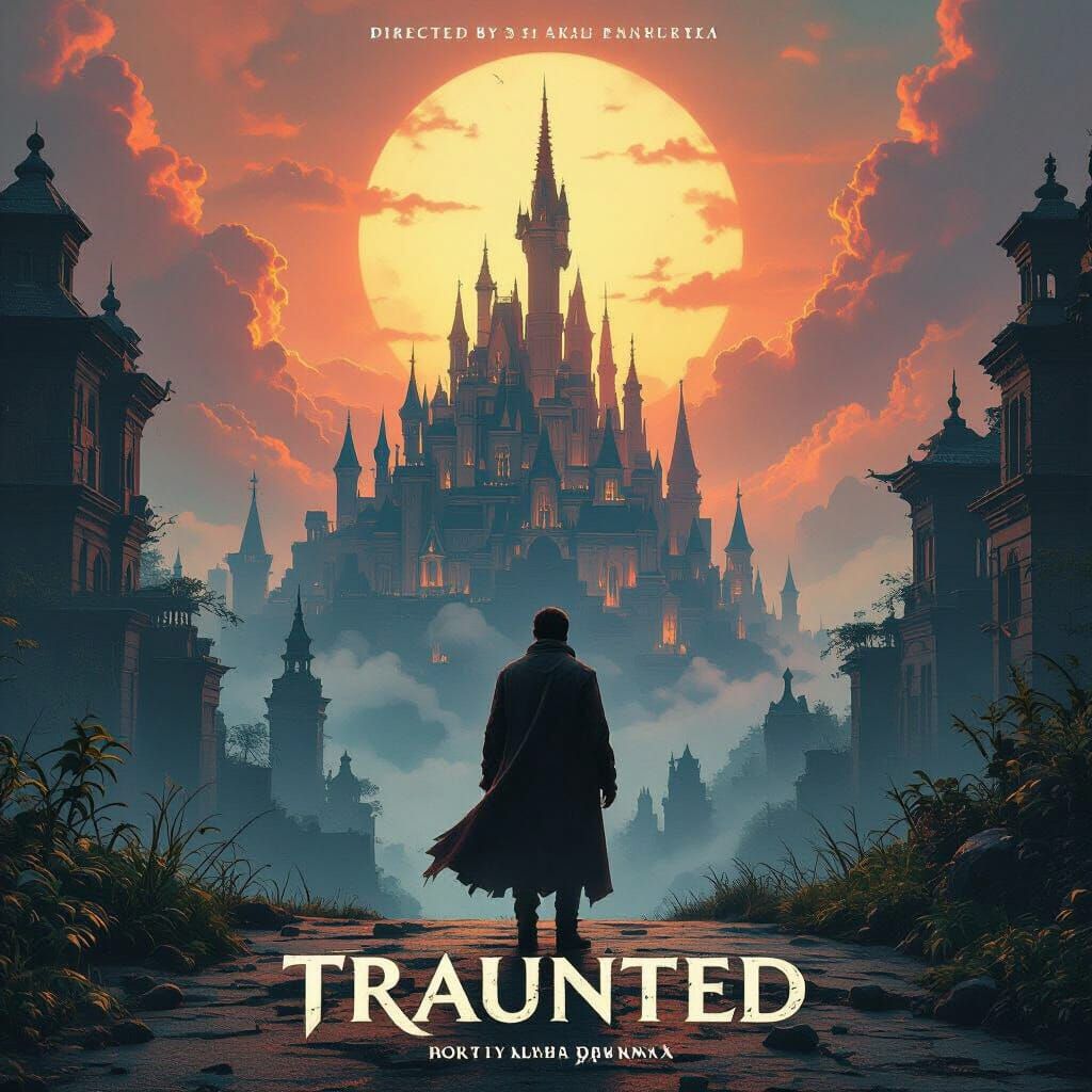 South Indian Movie Poster: Traunted, Detailed Matte Painting